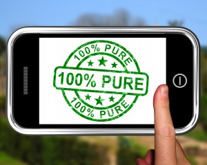 100Percent Pure On Smartphone Shows Genuine