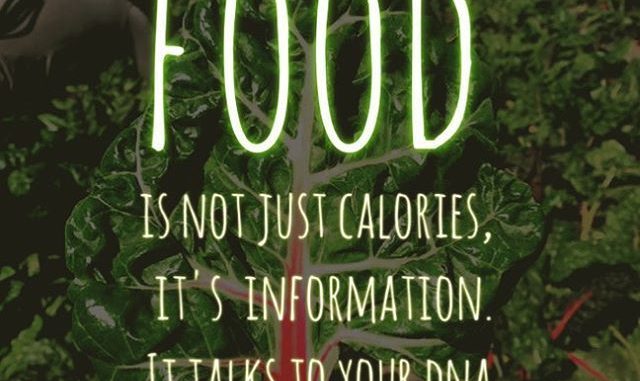 FoodDNA Food is not just calories it's information that talks to you DNA and tells it what to do